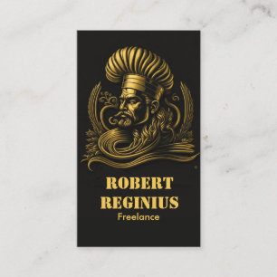 Carte De Visite Chef Restauration Or Moderne Link noir 210