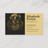 Carte De Visite Chef Restauration Or Moderne Link noir 432 (Dos)