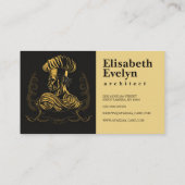 Carte De Visite Chef Restauration Or Moderne Noir Blink 507 (Dos)