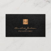 Carte De Visite Chef restauration restaurant professionnel or noir (Devant)