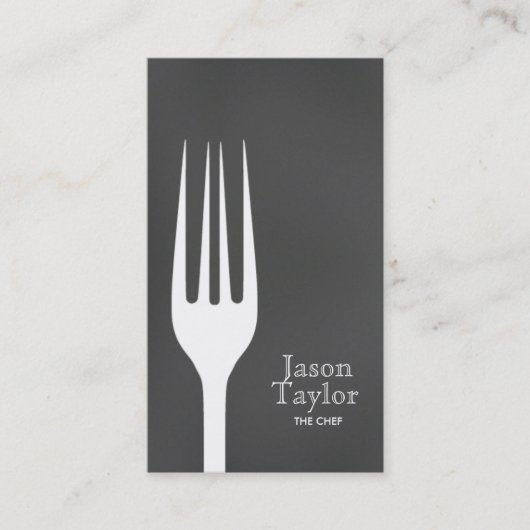 Carte De Visite Chef Restauration Restauration Alimentation Fork L (Devant)