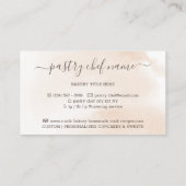 Carte De Visite Chef Rolling Pin Bakery (Dos)