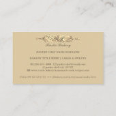 Carte De Visite Chef Rustic Floral Rolling pin Boulangerie or boho (Dos)