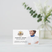 Carte De Visite Chef Smiling | Bakery Logo (Debout devant)