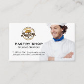 Carte De Visite Chef Smiling | Bakery Logo (Devant)