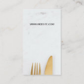 Carte De Visite Chef souriant | Culinaire | Boulangerie (Dos)