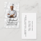 Carte De Visite Chef souriant en uniforme | Culinaire | Restaurant (Devant / Derrière)