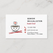 Carte De Visite Chef sushi (Devant)