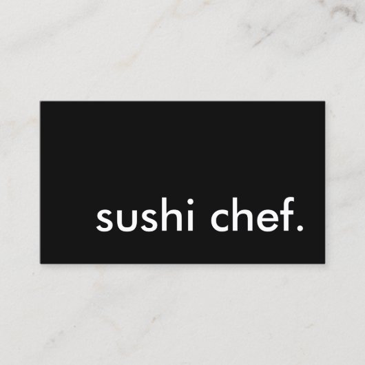 Carte De Visite chef sushi. (Devant)