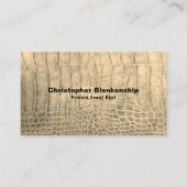 Carte De Visite Chef Tan Snake Texture de peau personnalisée (Devant)