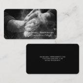 Carte De Visite Chef utilisant de la farine | Restaurant (Devant / Derrière)