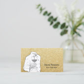 Carte De Visite Chef Wine Sommelier Parties scintillant d'or moder (Debout devant)