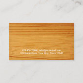 Carte De Visite Chef Wood Arrière - plan Restauration professionne (Dos)