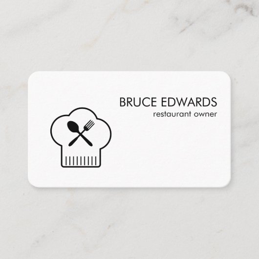 Carte De Visite Chefs Casquette Silverware (Devant)