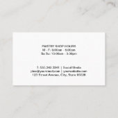 Carte De Visite Chefs dans la cuisine | Culinaire (Dos)