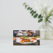 Carte De Visite Chefs Plating Food Creations (Debout devant)