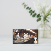 Carte De Visite Chefs Préparer la nourriture dans la cuisine (Debout devant)