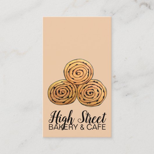 Carte De Visite Chelsea Buns Currant Roll Boulangerie Cuite Maison (Devant)