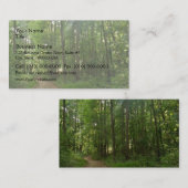 Carte De Visite Chemin allumé dans la forêt (Devant / Derrière)