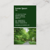 Carte De Visite Chemin cyclable - Vert foncé (Dos)