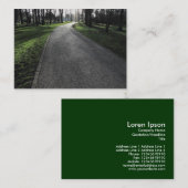 Carte De Visite Chemin dans un parc (Devant / Derrière)