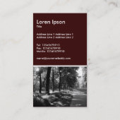 Carte De Visite Chemin de frein - brun foncé (Dos)