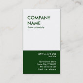 Carte De Visite chemin de la nature (Dos)