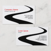 Carte De Visite Chemin de zigzag - blanc (Devant / Derrière)