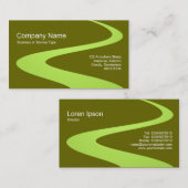 Carte De Visite Chemin de zigzag - nuances de vert (Devant / Derrière)