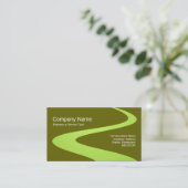 Carte De Visite Chemin de zigzag - nuances de vert (Debout devant)