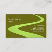 Carte De Visite Chemin de zigzag - nuances de vert (Dos)