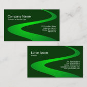 Carte De Visite Chemin de zigzag - nuances de vert (Devant / Derrière)