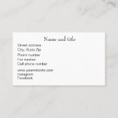 Carte De Visite Chemin forestier (Dos)