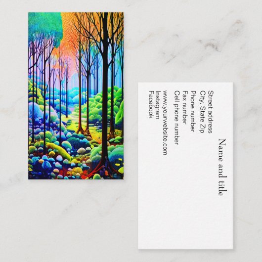 Carte De Visite Chemin forestier (Devant / Derrière)