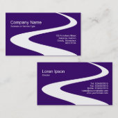 Carte De Visite Chemin ZigZag - Blanc sur Violet Profond 330066 (Devant / Derrière)