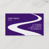 Carte De Visite Chemin ZigZag - Blanc sur Violet Profond 330066 (Dos)
