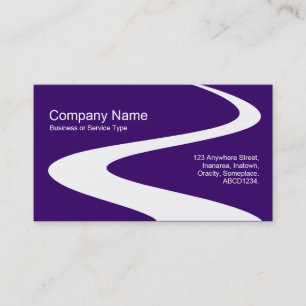 Carte De Visite Chemin ZigZag - Blanc sur Violet Profond 330066