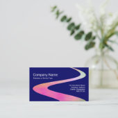 Carte De Visite Chemin ZigZag - Chemin Cosmique - Bleu foncé (Debout devant)