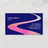 Carte De Visite Chemin ZigZag - Chemin Cosmique - Bleu foncé (Dos)