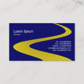 Carte De Visite Chemin ZigZag - Chemin Cymbal - sur Bleu foncé (Dos)