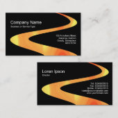 Carte De Visite Chemin ZigZag - Chemin de flamme - Noir (Devant / Derrière)