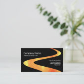 Carte De Visite Chemin ZigZag - Chemin de flamme - Noir (Debout devant)