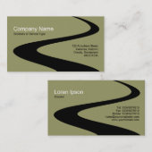 Carte De Visite Chemin ZigZag - gris chaud 999966 (Devant / Derrière)