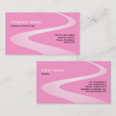 Carte De Visite Chemin ZigZag - Nuances de rose (Devant / Derrière)