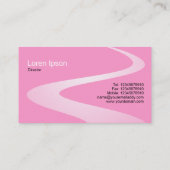 Carte De Visite Chemin ZigZag - Nuances de rose (Dos)