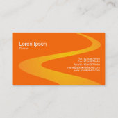 Carte De Visite Chemin ZigZag - Nuances d'orange (Dos)