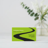 Carte De Visite Chemin ZigZag - Vert 99CC00 (Debout devant)