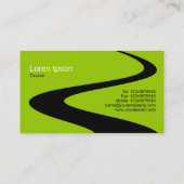 Carte De Visite Chemin ZigZag - Vert 99CC00 (Dos)