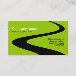 Carte De Visite Chemin ZigZag - Vert 99CC00