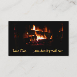 Carte De Visite Cheminée Chaleureuse Photographie de scène hiverna